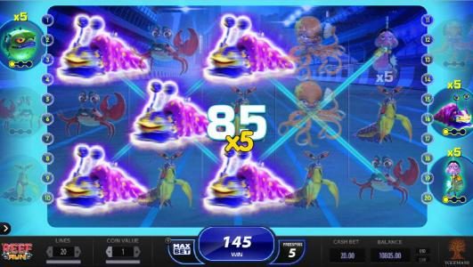 A big win triggered durting the free spins with a x5 multiplier