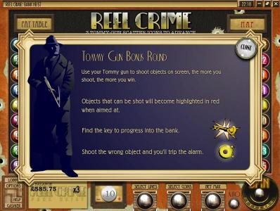 tommy gun bonus round - use your tommy to shoot objects, the more you shoot the more you win.