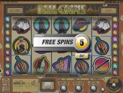 three dynamite symbols triggers 5 free spins