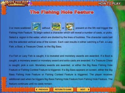 The Fishing Hole Feature game rules.