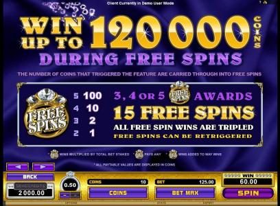 win up to 120000 coins during free spins