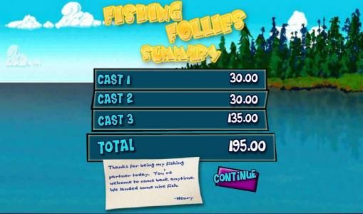 bonus feature pays out 195 coin big win
