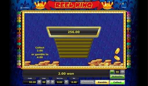 Reel King gamble feature