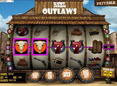 multiple winning paylines triggers a 150 coin jackpot