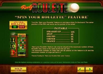 spin your roulette bonus feature rules