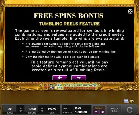 Tumbling Reels Feature