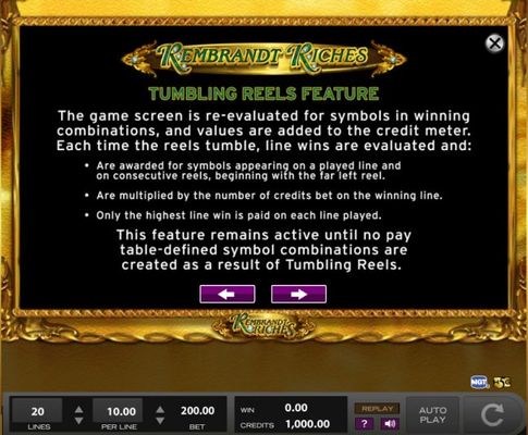 Tumbling Reels Feature