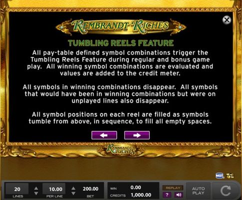 Tumbling Reels Feature