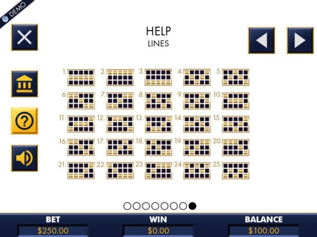 Payline Diagrams 1-25