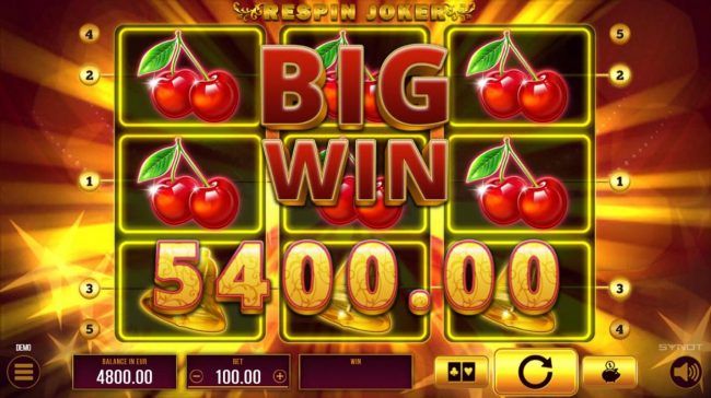 A 5400 coin big win