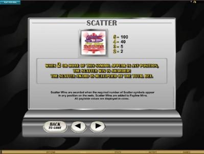 scatter symbol game rules and paytable