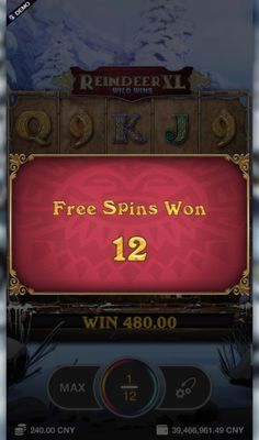 12 Free Spins Awarded