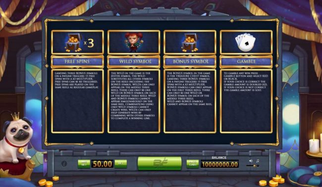 Free Spins, Wild Symbol, Bonus Symbol and Gamble Rules