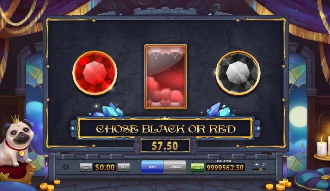 Gamble Feature - To gamble any win press Gamble then select Red or Black.