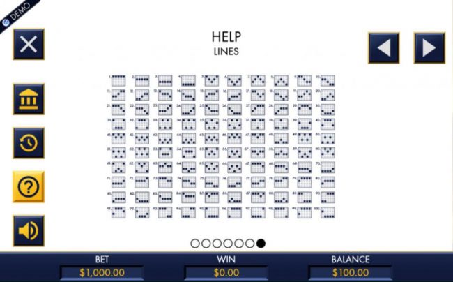 Payline Diagrams 1-100