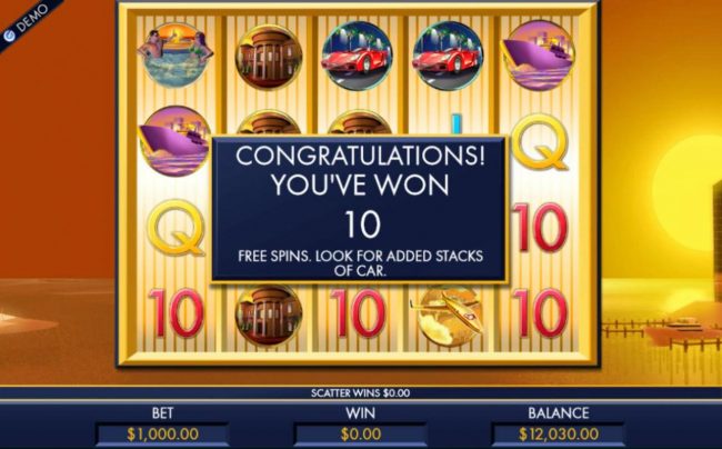 10 Free Spins Awarded.