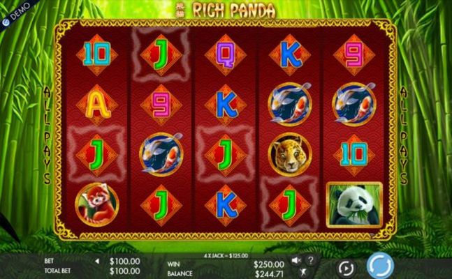 Multiple winning combinations of Jacks awards an 250.00 jackpot.