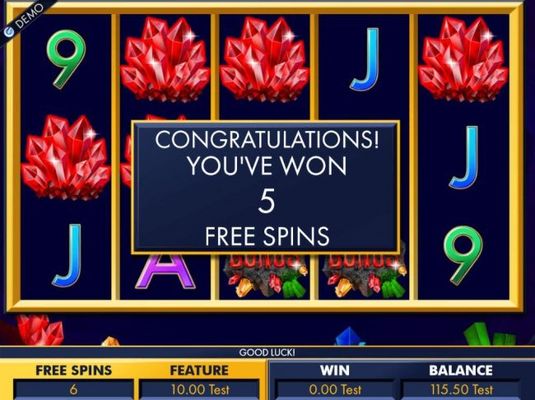 Landing two or more scatters during the Free Spins feature will re-trigger additional free spins.