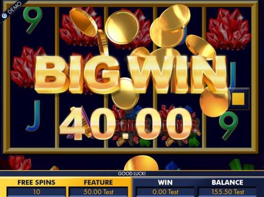 A big win triggered during the free spins feature