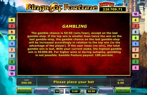 Gamble Feature Rules