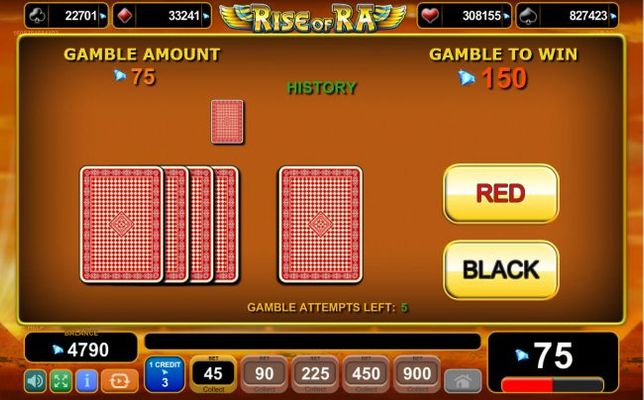 Red or Black Gamble feature