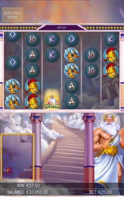 Winning symbol combinations are removed and new symbols drop in place