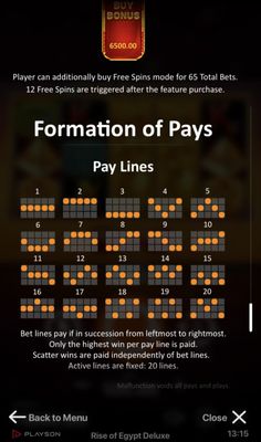 Paylines 1-20