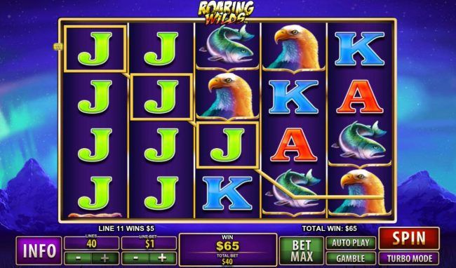 Multiple winning paylines triggers a big win!