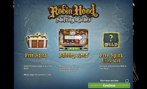 Robin Hood Shifting Riches splash screen