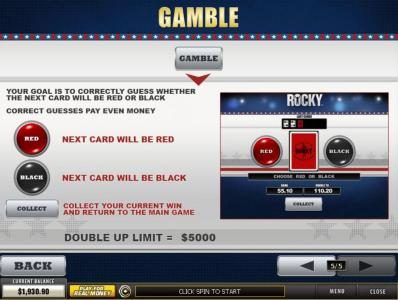 Gamble Feature Games Rules