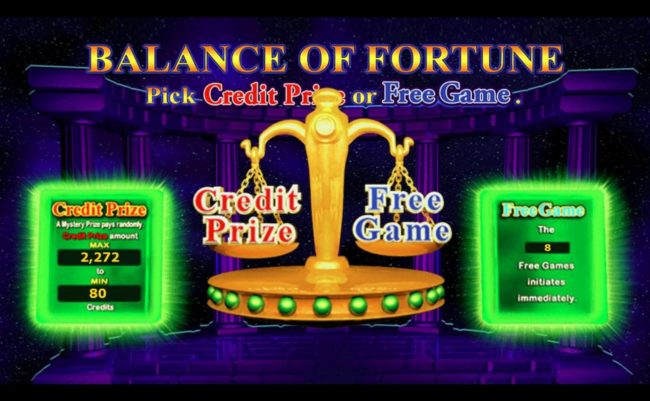 Pick Credit Prize or Free Game