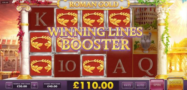 Winning Lines Booster triggered - Winning lines symbols will be nudge for a chance at increasing your winnings.