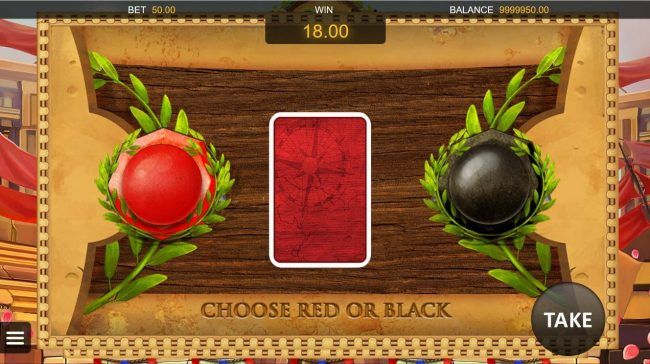 Gamble Feature - To gamble any win press Gamble then select Red or Black.