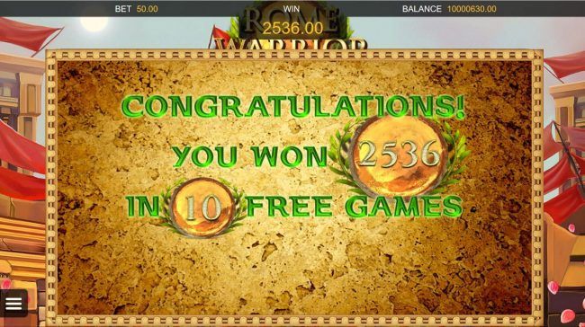 Free Games pays out a total of 2536 coins.