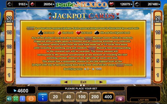 Jackpot Cards Progressive Rules