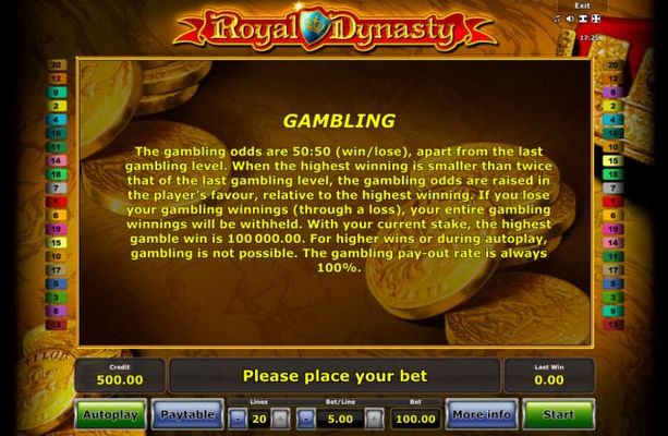 Gamble Feature Rules