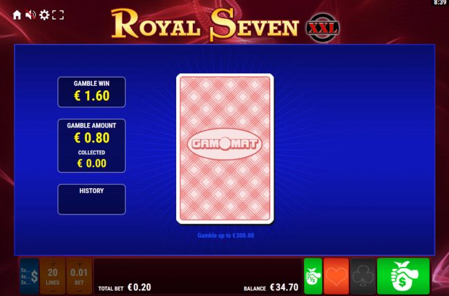 Card Gamble Feature Game Board