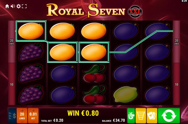 Multiple winning paylines