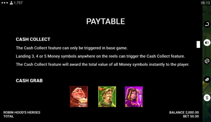 Cash Collect Feature