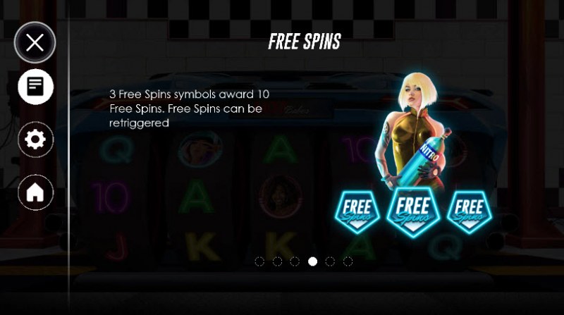 Racer Babes :: Free Spins Rules