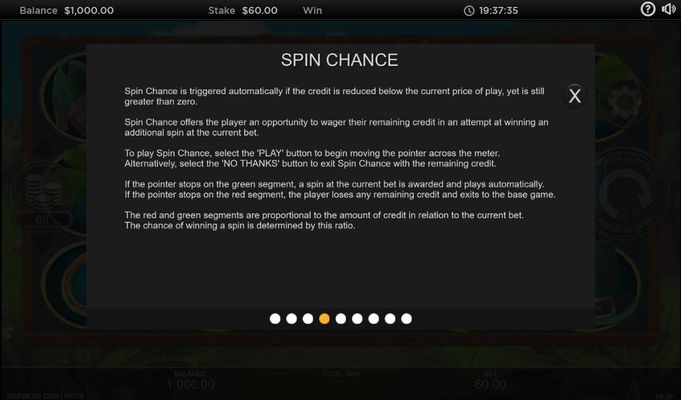 Rainbow Cash Pots :: Spin Chance Rules