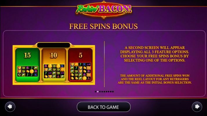 Rakin' Bacon :: Free Spins Rules