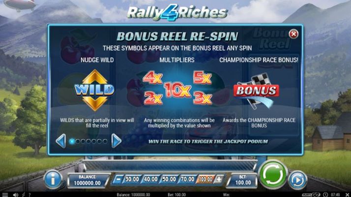 Rally 4 Riches :: Bonus Reel Re-Spin
