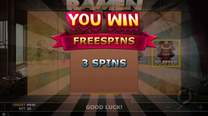Ramen :: Scatter symbols triggers the free spins feature