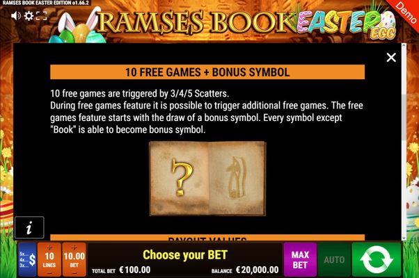 Ramses Book Easter Egg :: Free Spins Rules