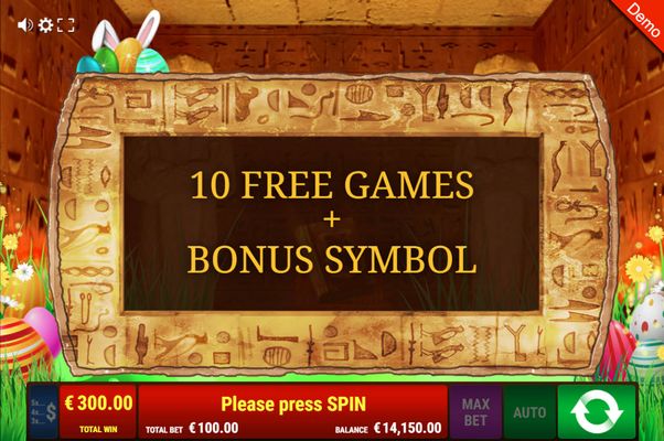 Ramses Book Easter Egg :: 10 Free Spins Awarded