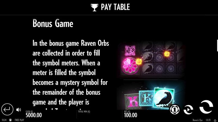 Raven's Eye :: Bonus Game Rules