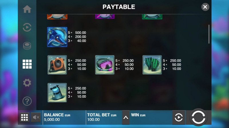 Paytable - Low Value Symbols