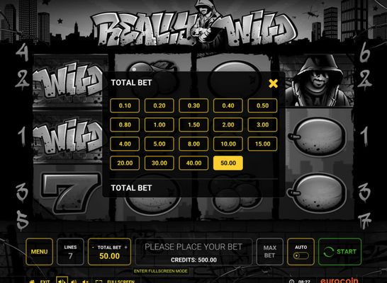 Really Wild :: Available Betting Options
