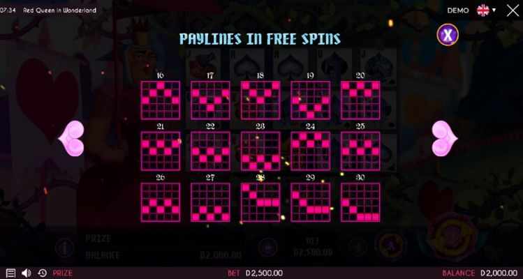 Free Spins Prize Lines